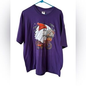 Jerzees Purple Ghost Graphic Tee